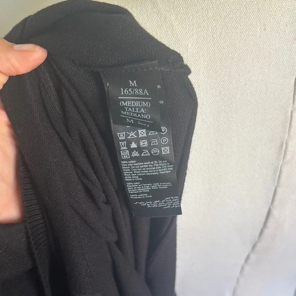 AllSaints Ellie Cotton Dolman Sleeve Sweater | Black - Picture 5 of 5